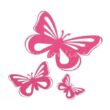 Rózsaszín pillangó matrica