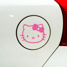 Hello Kitty tanksapka autó matrica, pink