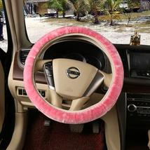 plüss, szőrmés kormányvédő PINK