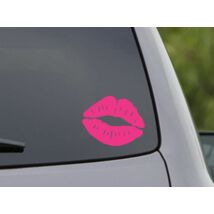 Csókos, pink autó matrica