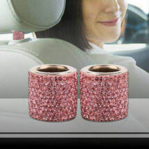 Autó fejtámla strassz dekor gyűrű, pink, 2db