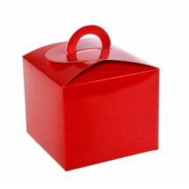 Piros ajándék doboz 10*10 cm