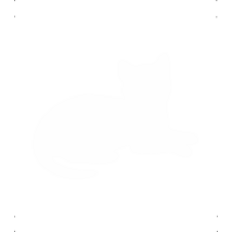 Fekvő macska autó matrica fehér #491