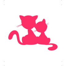 Felnőtt-kölyök macska autó matrica pink #522