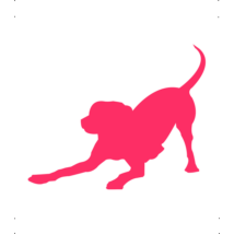Játékos kutya autó matrica pink #188