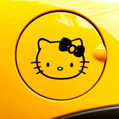 Hello Kitty tanksapka autó matrica, fekete
