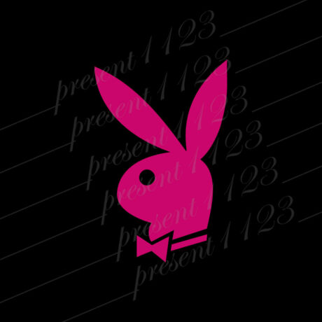 Playboy nyuszi matrica pink