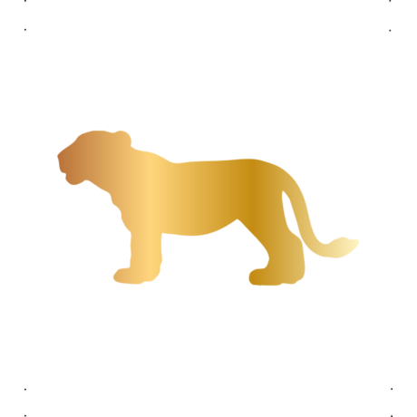 Kölyök oroszlán autó matrica arany #353