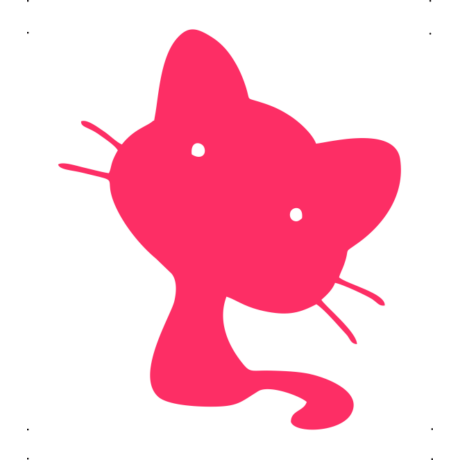 Kis szemű macska autó matrica pink #412