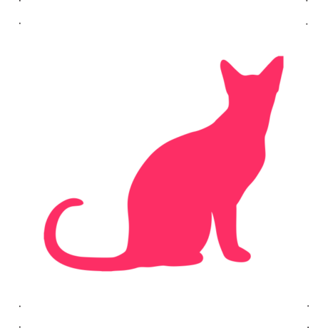 Ülő macska autó matrica pink #417