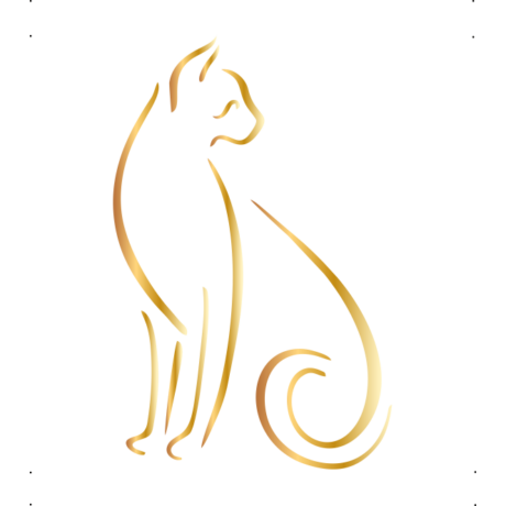 Hátrafelé néző macska autó matrica arany #423