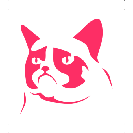 Grumpy cat autó matrica pink #427