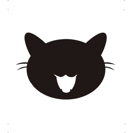 Nyávogó macska autó matrica fekete #450