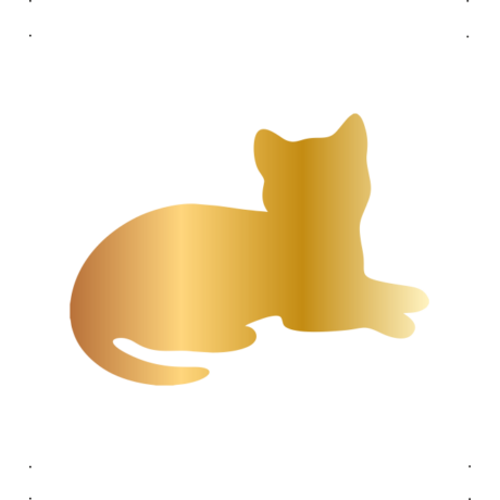Fekvő macska autó matrica arany #493