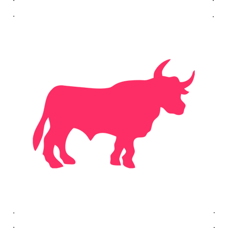 Bika autó matrica pink #113