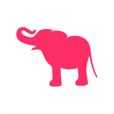 Vidám elefánt autó matrica pink #622