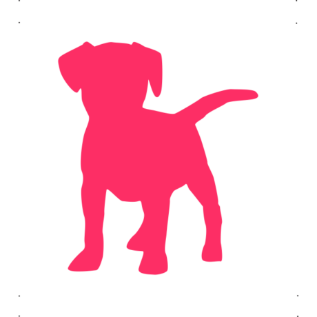 Beagle kutya autó matrica pink #178