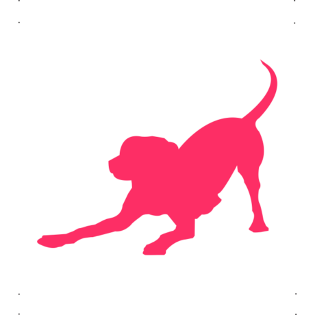 Játékos kutya autó matrica pink #188