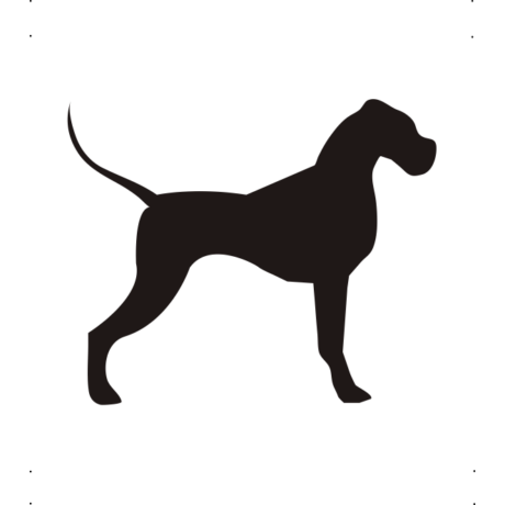 Német Dog kutya autó matrica fekete #191