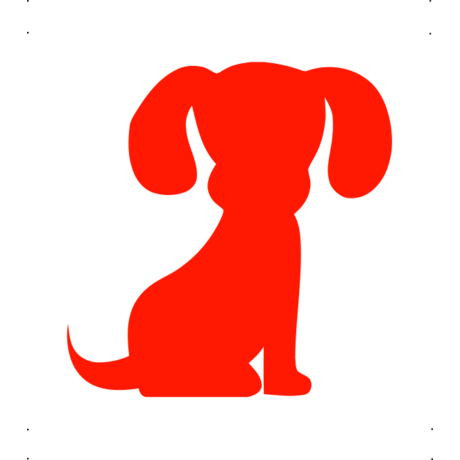 Kölyök kutya autó matrica piros #210