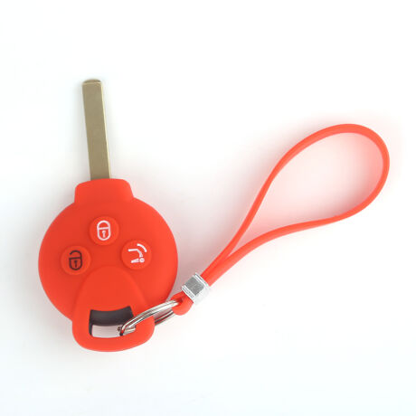Szilikon kulcsvédő tok, kisebb kulcshoz piros