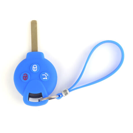 Szilikon kulcsvédő tok, kisebb kulcshoz kék