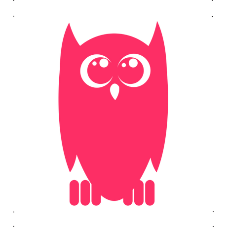 Aranyos bagoly autó matrica pink #692